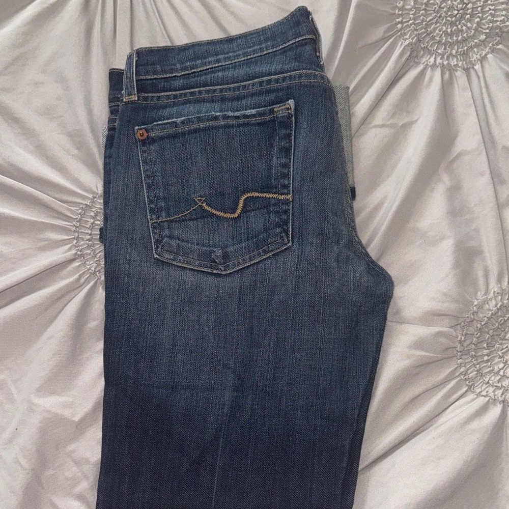 Dark Blue Women's Jeans - bootcut Leg